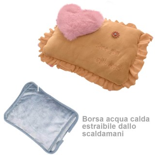 ENRICO COVERI Ηλεκτρική Θερμοφόρα με Θήκες για Χέρια Καρδιά Μπεζ απ... ENRICO COVERI Ηλεκτρική Θερμοφόρα με Θήκες για Χέρια Καρδιά Μπεζ απ...