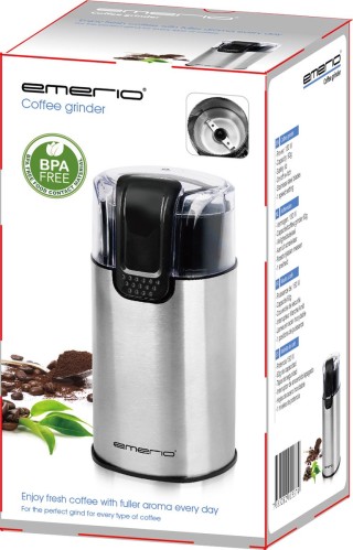 Ηλεκτρικός Μύλος Καφέ 150W με Χωρητικότητα 60gr Ασημί CG-125372 Emerio Ηλεκτρικός Μύλος Καφέ 150W με Χωρητικότητα 60gr Ασημί CG-125372 Emerio
