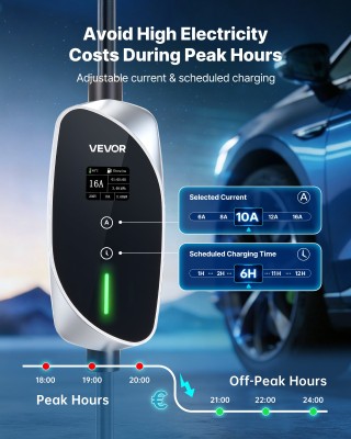 VEVOR Φορητός Φορτιστής Ηλεκτρικών Οχημάτων 3.6 kW, 16A, Τύπου 2, Μ... VEVOR Φορητός Φορτιστής Ηλεκτρικών Οχημάτων 3.6 kW, 16A, Τύπου 2, Μ...