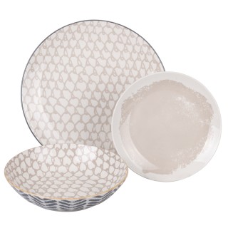 Villa DEste  Σετ πιάτων πορσελάνης 18 τεμαχίων για 6 άτομα διάφορα ...