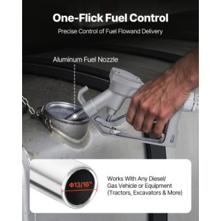 VEVOR Αντλία Μεταφοράς Καυσίμων 12V DC 20 GPM με Σωλήνα & Ακροφύσιο...