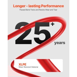 VEVOR Καλώδιο Προέκτασης Ηλιακού Πάνελ 100FT 10AWG Αδιάβροχο Κόκκιν...