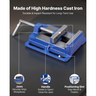 VEVOR 4-ιντσών Φορητή Μέγγενη Δραπάνου, Ανθεκτική Χυτοσίδηρη Κατασκ...