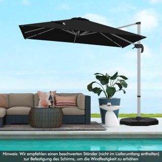 Costway Πολυτελής Εξωτερική Ομπρέλα Βεράντας 300x300 εκ. με Περιστ... Costway Πολυτελής Εξωτερική Ομπρέλα Βεράντας 300x300 εκ. με Περιστ...