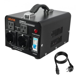 VEVOR Μετασχηματιστής Τάσης 1500VA, Βαρέως Τύπου Αναβάθμιση/Υποβάθμ...