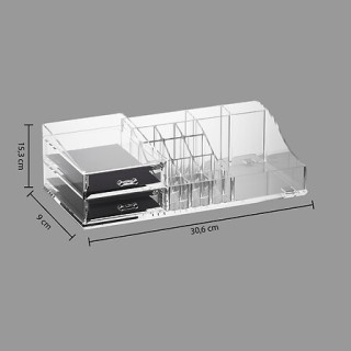 Βάση Οργάνωσης Καλλυντικών με 2 Συρτάρια από Ακρυλικό 30 x 9 x 15,3... Βάση Οργάνωσης Καλλυντικών με 2 Συρτάρια από Ακρυλικό 30 x 9 x 15,3...