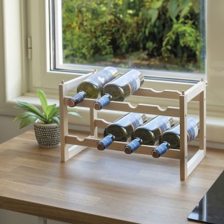 Galileo Στοιβαζόμενη θήκη για μπουκάλια 8 θέσεων από ξύλο έλατου 41...