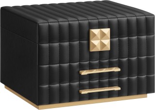 Κοσμηματοθήκη 3 Επιπέδων με Καθρέφτη 21,5 x 24 x 15,8 cm Μαύρο SONG...