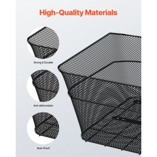 VEVOR Πίσω Καλάθι Ποδηλάτου με Δίχτυ και Αδιάβροχο Κάλυμμα CKHXJSWZ... VEVOR Πίσω Καλάθι Ποδηλάτου με Δίχτυ και Αδιάβροχο Κάλυμμα CKHXJSWZ...