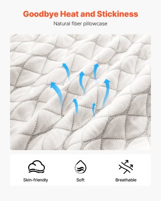 VEVOR Μαξιλάρι Ύπνου, King Size με Μνήμη Αφρού & Πολυεστερικές Ίνες...