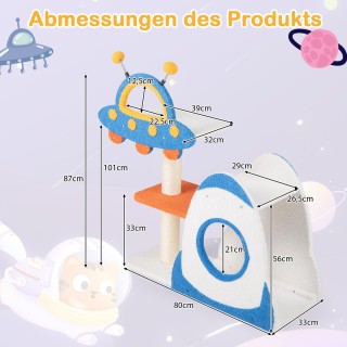 Costway Ουράνιο Γατοδέντρο: Διαστημική Πλατφόρμα και Ρουκέτα με Σκρ... Costway Ουράνιο Γατοδέντρο: Διαστημική Πλατφόρμα και Ρουκέτα με Σκρ...