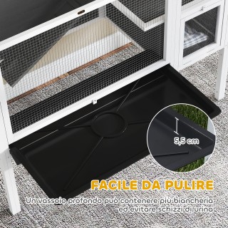 PawHut Υπερυψωμένο Κλουβί για Κουνέλια και Χάμστερ Εσωτερικού Χώρου...