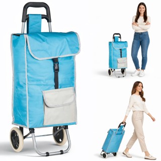 BAKAJI Καρότσι Τρόλεϊ Ψυγείο Zeus Μπλε με Ρόδες και Εργονομική Λαβή...