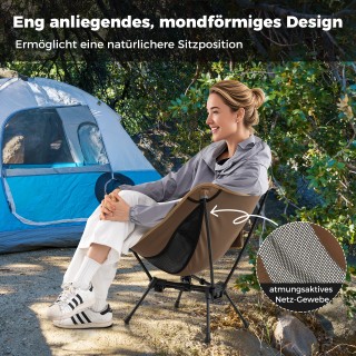 Costway Υπερελαφριά Αναδιπλούμενη Καρέκλα Κάμπινγκ με Πλευρική Θήκη...