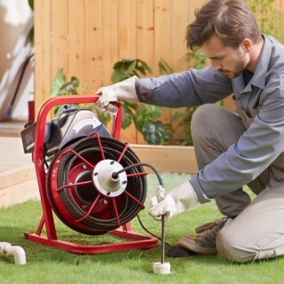 VEVOR Μηχανή Καθαρισμού Αποχέτευσης 75FT x 3/8 Χειροκίνητη & 4 Κόφτ...