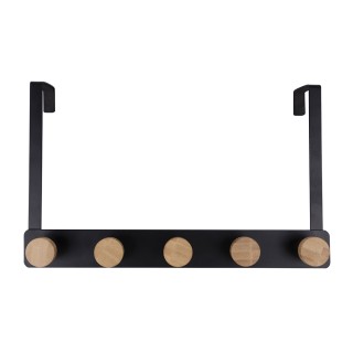 Galileo Κρεμάστρα πόρτας με 5 γάντζους από σίδερο και bamboo 33x8x1...