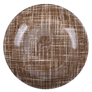 Villa DEste Σετ 6 τμχ  Λαστικός πιάτο πορσελάνη καφέ υφή 5921906