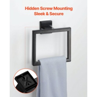 VEVOR Σετ Μαύρου Ματ Μπάνιου: 10τμχ, 2 Μπάρες 24 & Αξεσουάρ Τοίχου ...