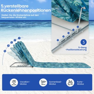 Costway Σετ 2 τεμαχίων παραλίας με τραπεζάκι, μαξιλάρι & αποθηκευτ... Costway Σετ 2 τεμαχίων παραλίας με τραπεζάκι, μαξιλάρι & αποθηκευτ...