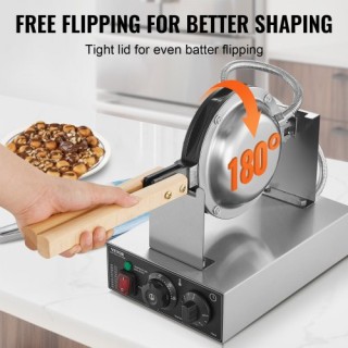 VEVOR Μηχανή Παρασκευής Φυσαλίδων Βάφλας 1400W Αντικολλητική SYQPH... VEVOR Μηχανή Παρασκευής Φυσαλίδων Βάφλας 1400W Αντικολλητική SYQPH...