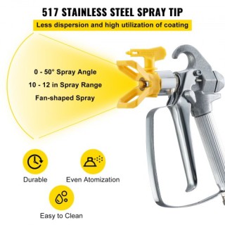 Σετ Σωλήνα Βαφής VEVOR 50ft 1/4in 3600psi με Μύτη 517 PQYCLS5030CM... Σετ Σωλήνα Βαφής VEVOR 50ft 1/4in 3600psi με Μύτη 517 PQYCLS5030CM...