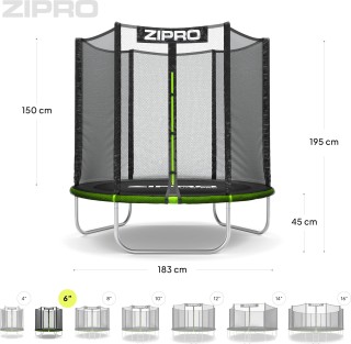 Τραμπολίνο Κήπου Jump Pro OUT 6FT 183 cm με Εξωτερικό Δίχτυ Μαύρο -... Τραμπολίνο Κήπου Jump Pro OUT 6FT 183 cm με Εξωτερικό Δίχτυ Μαύρο -...
