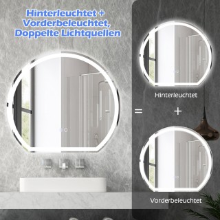 Costway  Καθρέφτης LED Μπάνιου Αντιθαμβωτικός Ρυθμιζόμενος με Αφής ...