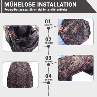 Costway Υπερσύγχρονη Σκηνή Καμουφλάζ για Κυνήγι με Pop-Up Σχεδιασμό...