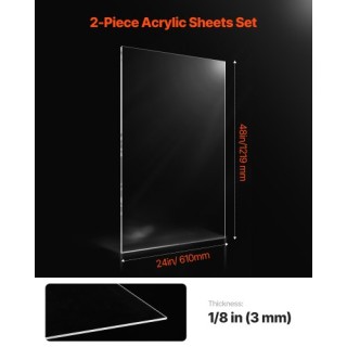 VEVOR Διπλό Πακέτο Ακρυλικών Φύλλων Plexiglass 24x48 ιντσών, Πάχος ...