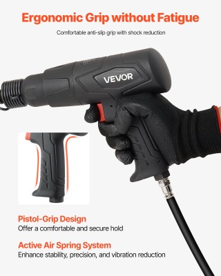 VEVOR Σετ Πνευματικού Σφυριού Air Hammer 2500-2700 BPM με 4 Καλέμια...