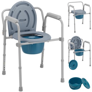 BAKAJI Ελαφρά Μεταλλική Τουαλέτα με Αφαιρούμενο Κάδο για Ηλικιωμένο...
