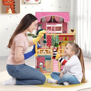 Costway Ξύλινο Κουκλόσπιτο με 3 Ορόφους, 15 Έπιπλα & 6 Δωμάτια, 59... Costway Ξύλινο Κουκλόσπιτο με 3 Ορόφους, 15 Έπιπλα & 6 Δωμάτια, 59...