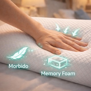 BAKAJI Μαξιλάρι Ύπνου Memory Foam Πλενόμενο 15cm Αναπνεύσιμο 02001975