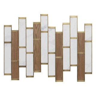 Διακοσμητικό Τοίχου 96 x 1,5 x 74,5 cm με Εφέ Μαρμάρου & Ξύλου 2057...