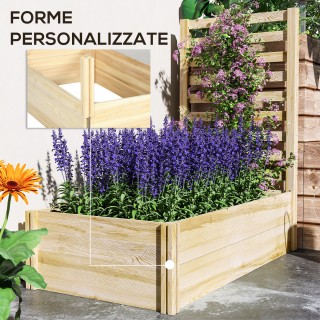 Outsunny Ζαρντινιέρα με Πέργκολα για Αναρριχώμενα και Ανοιχτό Πάτο,...