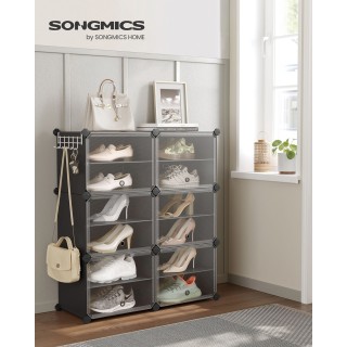 Ραφιέρα Παπουτσιών SONGMICS, 6 Θέσεων, Μαύρη&nbsp