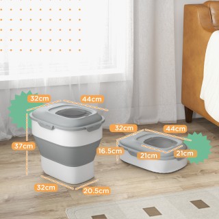 PawHut Θήκη Τροφής Κατοικιδίων Χωρητικότητας 5-25L με Ερμητική Σφρά...