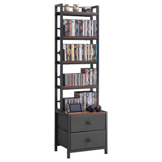 VEVOR Ντουλάπι Αποθήκευσης Μέσων με 4 Ράφια και Συρτάρια για CD, DV...