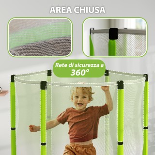 AIYAPLAY Τραμπολίνο Ελαστικό για Παιδιά Ø140 cm με Δίχτυ Ασφαλείας ...