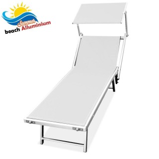 BAKAJI Πτυσσόμενη Ξαπλώστρα Αλουμινίου LIDO Παραλία Κήπος Λευκό 19... BAKAJI Πτυσσόμενη Ξαπλώστρα Αλουμινίου LIDO Παραλία Κήπος Λευκό 19...