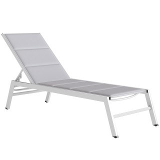 Outsunny Ξαπλώστρα Επενδεδυμένη, Πλάτη 6 Θέσεων, Σκελετός Αλουμινίο...