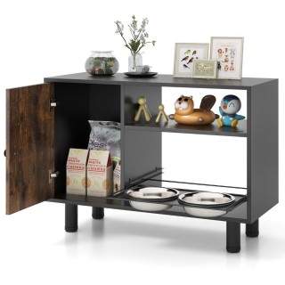 Costway  Ρυθμιζόμενος Σταθμός Σίτισης Κατοικιδίων με Αποθηκευτικό Χ...