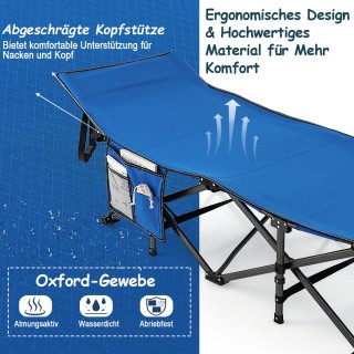 Costway Φορητό Κρεβάτι Κάμπινγκ με Αντοχή 272kg και Εργονομικό Σχε... Costway Φορητό Κρεβάτι Κάμπινγκ με Αντοχή 272kg και Εργονομικό Σχε...