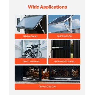 VEVOR 12V Γραμμικός Ενεργοποιητής, Διαδρομή 101,6mm, Γρήγορη Κίνηση...