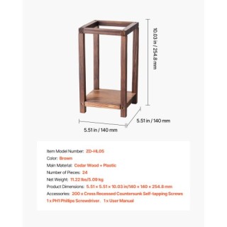 VEVOR Σετ 24 Ξύλινων Φαναριών Γάμου VEVOR, 140 x 140 x 254.8 mm, Κα...