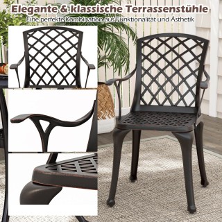 Costway Σετ 2 Καρεκλών Τραπεζαρίας από Χυτό Αλουμίνιο για Εξωτερικ... Costway Σετ 2 Καρεκλών Τραπεζαρίας από Χυτό Αλουμίνιο για Εξωτερικ...