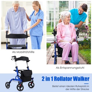 Costway Πολυλειτουργική καρέκλα & περιπατητήρας με κάθισμα, τσάντα... Costway Πολυλειτουργική καρέκλα & περιπατητήρας με κάθισμα, τσάντα...