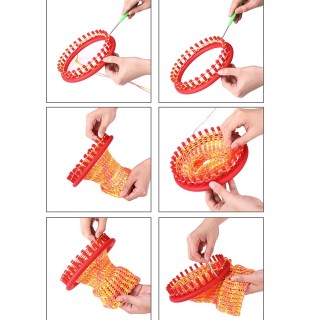 BAKAJI Σετ Κυκλικού Πλεκτού, Βελόνες και Αξεσουάρ 4τμχ για Καπέλα 0...