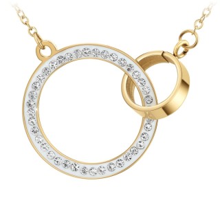 So Charm Κολιέ Διακοσμημένο με Κρύσταλλα Swarovski, Χρυσό BS2734-DORE