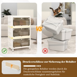 Costway Πτυσσόμενο κουτί αποθήκευσης με καπάκι και διπλές πόρτες 3... Costway Πτυσσόμενο κουτί αποθήκευσης με καπάκι και διπλές πόρτες 3...